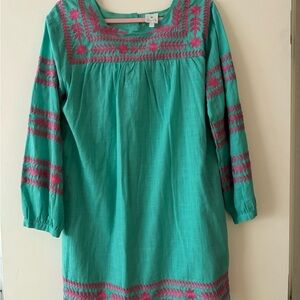 Vibrant Teal and Pink Kids Dress